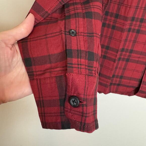 Alesbury Men's Red Plaid Shirt Size Large NWT Long Sleeve Button Up Cotton - Picture 4 of 10